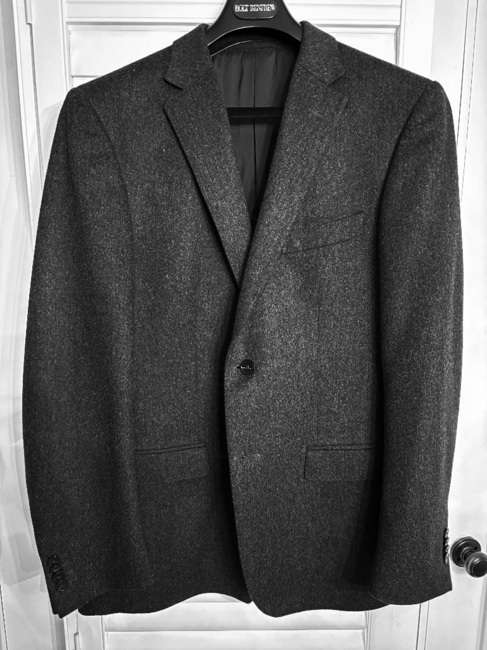 Zegna sports jacket dark grey size 38 wool and Angora